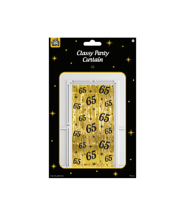 Classy Feestgordijn 65 Jaar Goud