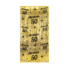 Classy Feestgordijn Abraham 50 Goud