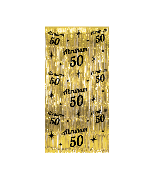 Classy Feestgordijn Abraham 50 Goud