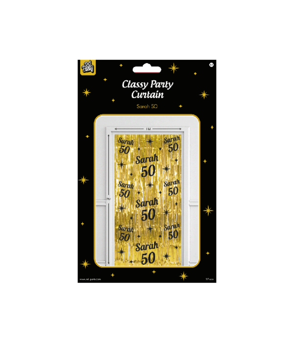 Classy feestgordijn Sarah 50 Jaar Goud