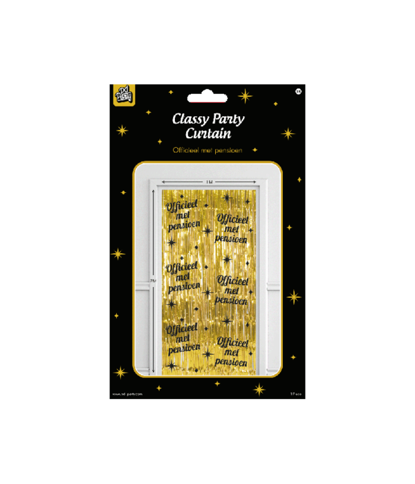 Classy Feestgordijnen Officieel Met Pensioen Goud