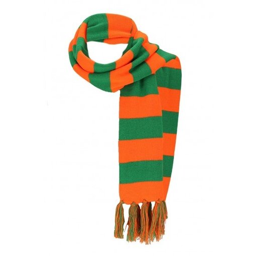 Sjaal Gebreid Oranje/Groen