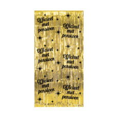 Classy Feestgordijnen Officieel Met Pensioen Goud