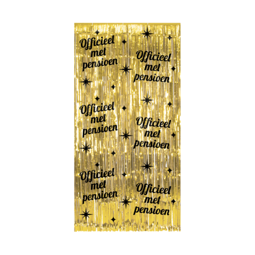 Classy Feestgordijnen Officieel Met Pensioen Goud