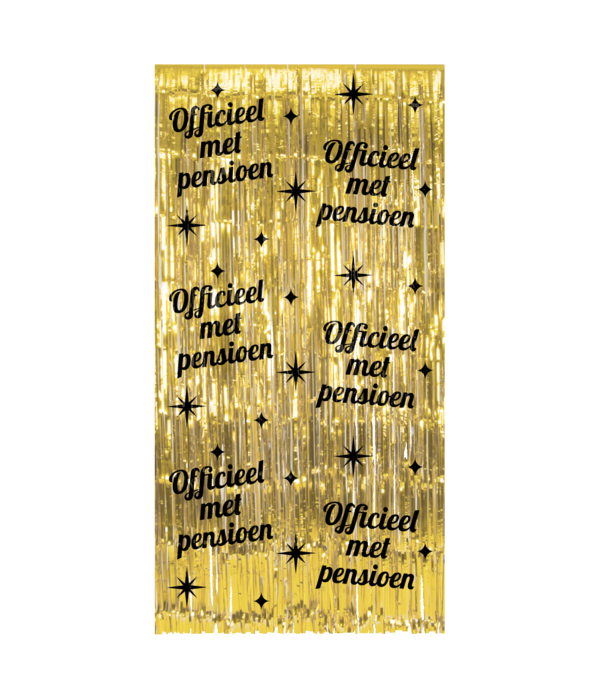 Classy Feestgordijnen Officieel Met Pensioen Goud