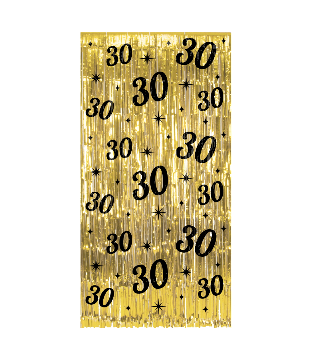 Classy Feestgordijn 30 Jaar Goud afbeelding