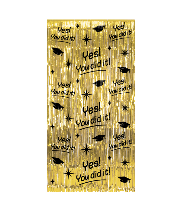 Classy Feestgordijn Yes You Did It Goud