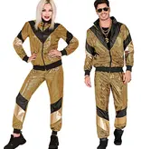 Disco Trainingspak 80's Reflecterend Goud Unisex