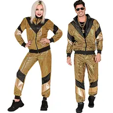 Disco Trainingspak 80's Reflecterend Goud Unisex