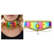 Crazy Rainbow Cabaret Choker