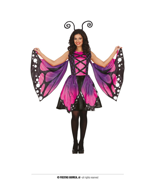 Vlinder Jurk Dames Paars Vanessa