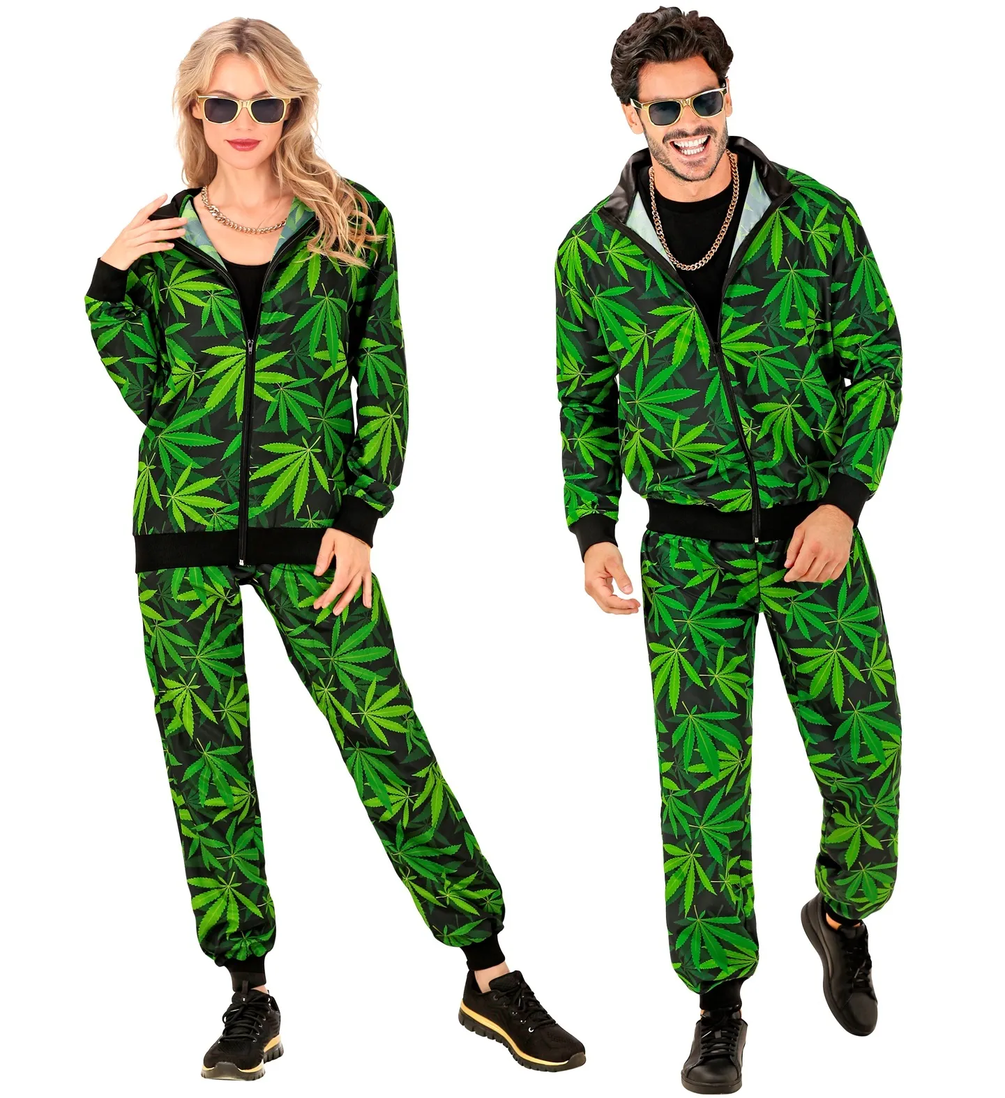 Trainingspak Groen Wietblad Unisex afbeelding