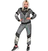 Disco Trainingspak Reflecterend Zilver Unisex