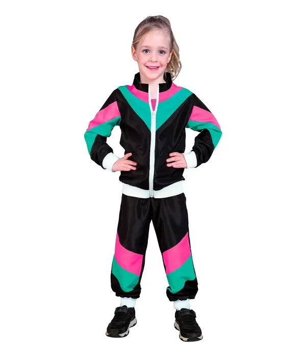 Zwart 80's Disco Trainingspak Kind