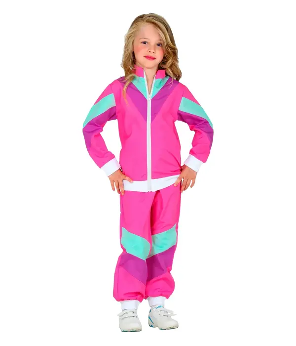 Roze 80's Party Trainingspak Kind