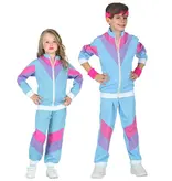 80's Disco Trainingspak Kind Blauw