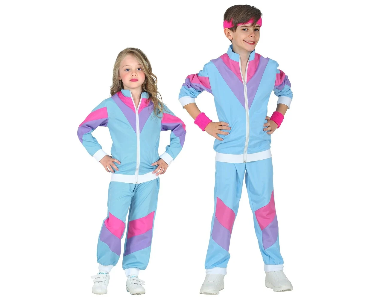 80's Disco Trainingspak Kind Blauw