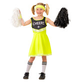 Geel Cheerleader Jurkje Kind Shirley