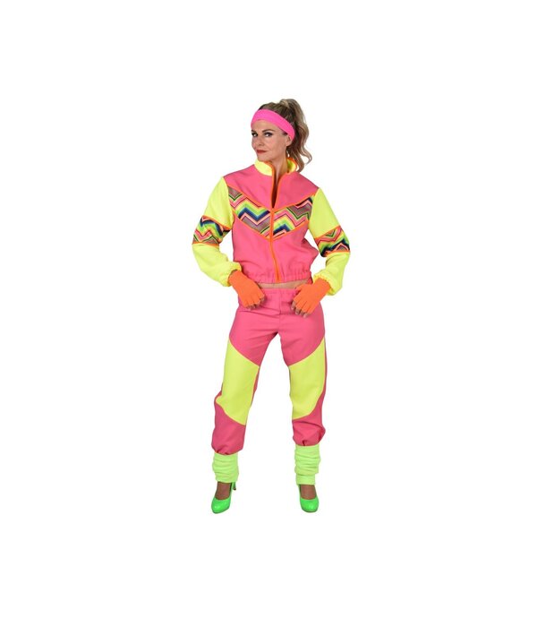 Party Trainingspak Dames Pink/Geel Neon Premium