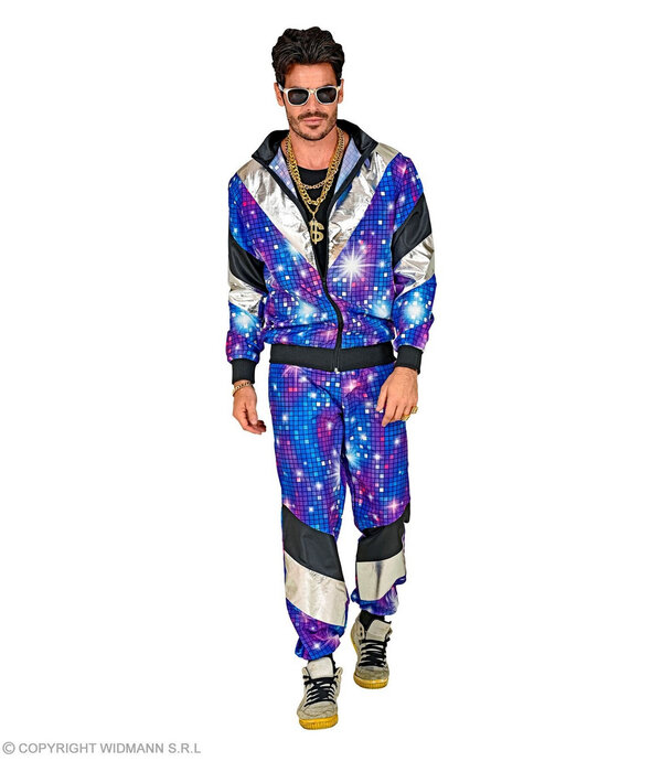 Fout 80's Trainingspak Discobal Blauw Unisex