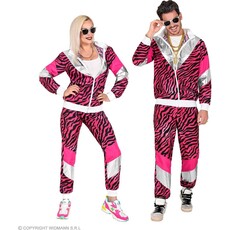 Fout 80's Trainingspak Tijger Roze Unisex