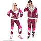 Fout 80's Trainingspak Tijger Roze Unisex