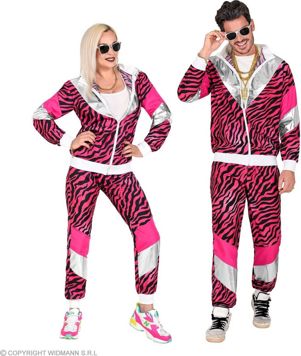 Fout 80&apos;s Trainingspak Tijger Roze Unisex afbeelding