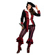 Piraat Outfit Dame burgundy/zwart premium
