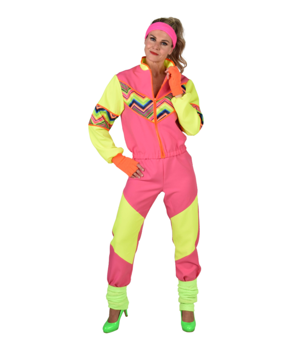 Party Trainingspak Dames Pink/Geel Neon Premium