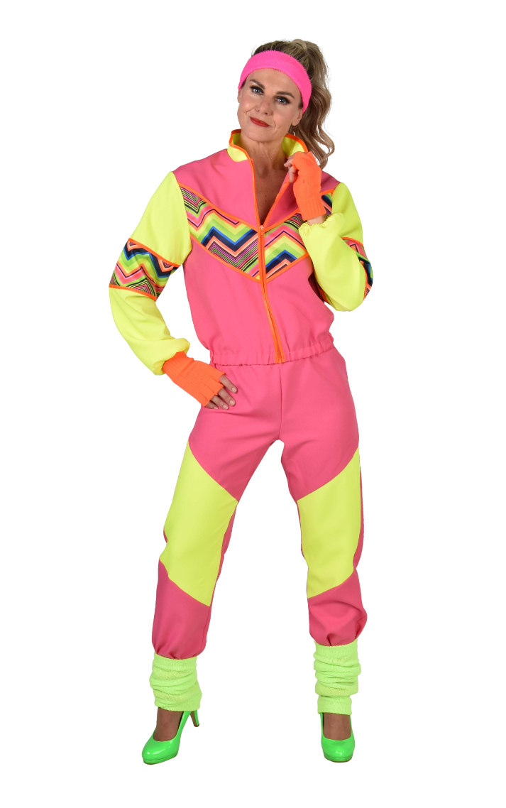Party Trainingspak Dames Pink/Geel Neon Premium