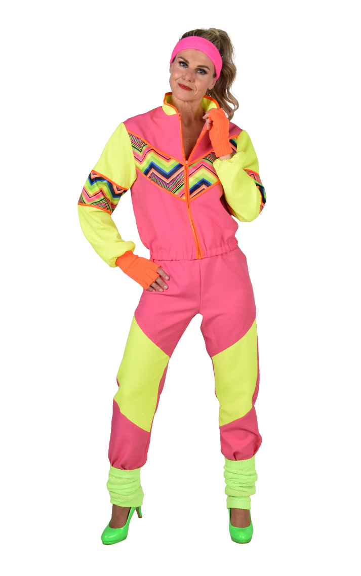 Party Trainingspak Dames Pink-Geel Neon Premium