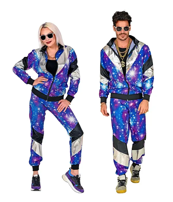 Fout 80's Trainingspak Discobal Blauw Unisex