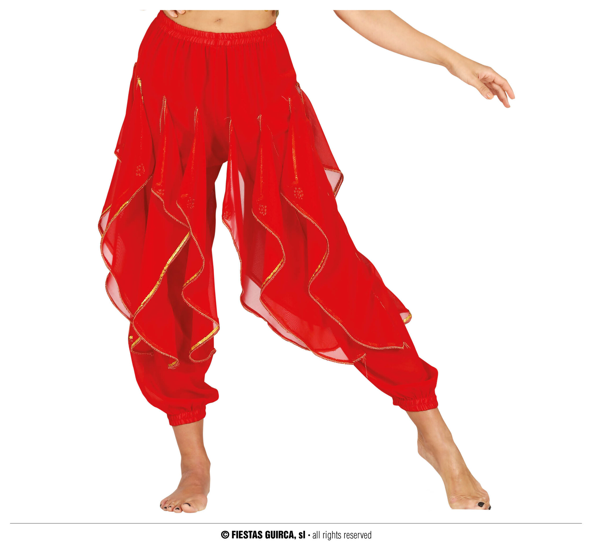 Fiestas Guirca - Dance belly broek rood - L