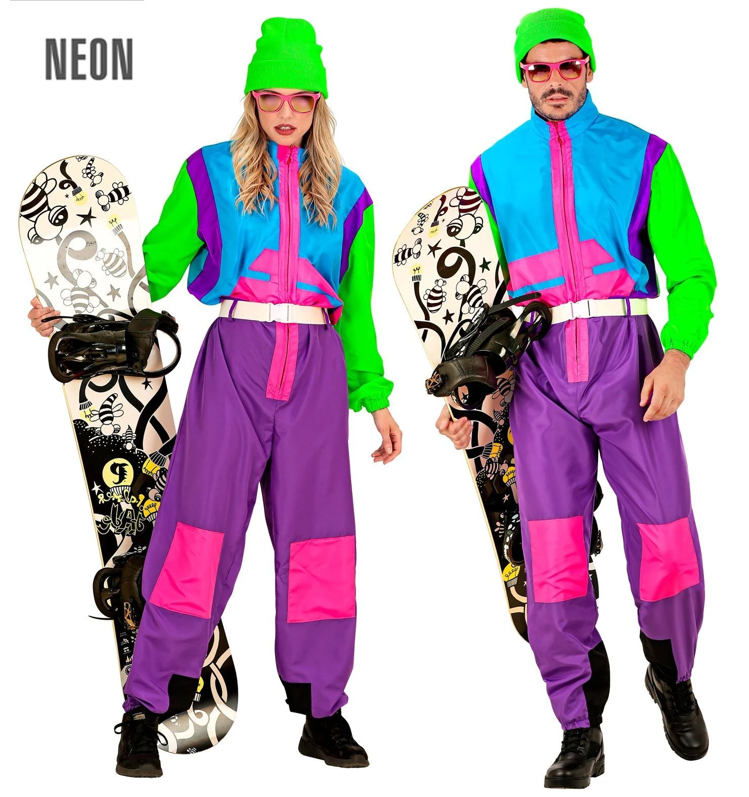 Foute Neon Snowboard Ski Pak afbeelding