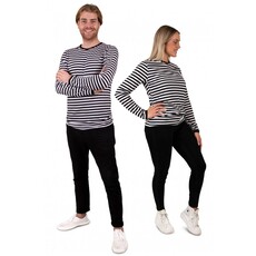 Dorus trui zwart/wit lange mouw