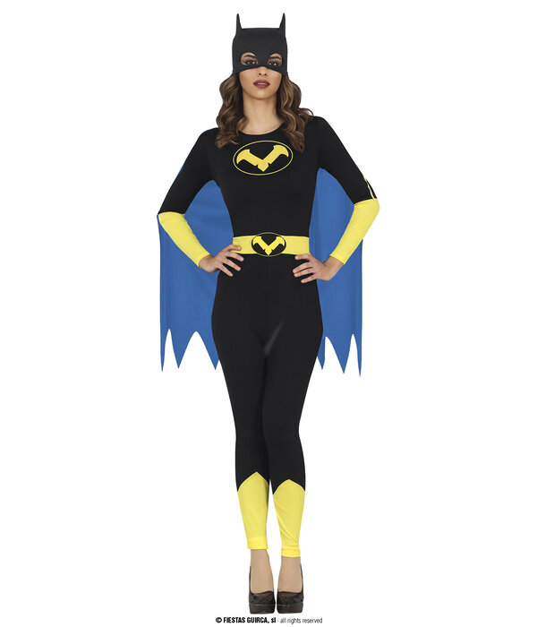 Batgirl Jumpsuit Met Blauwe Cape