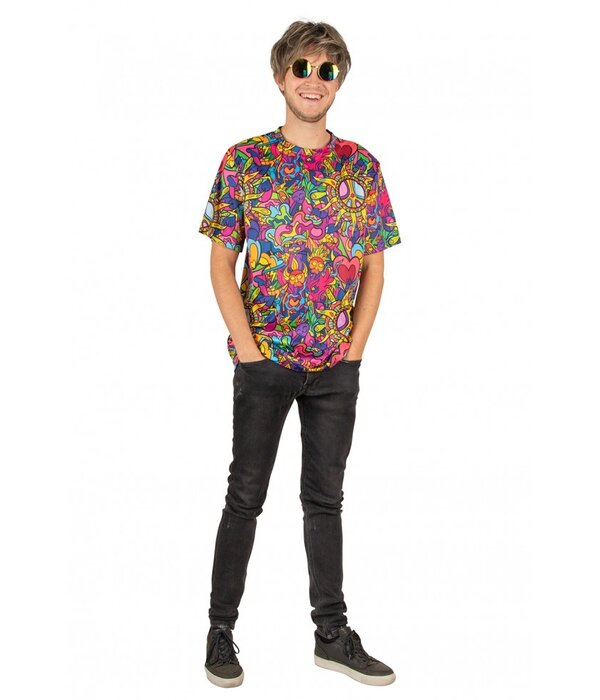 Hippie T-shirt Heren Colorful Dreams