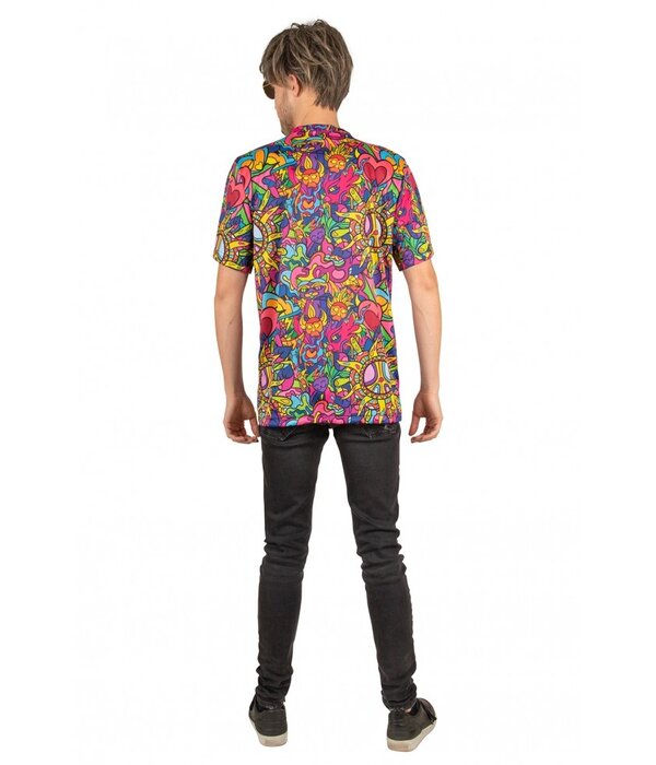 Hippie T-shirt Heren Colorful Dreams