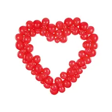 Ballonnenboog Hartvorm Rood (160cm)