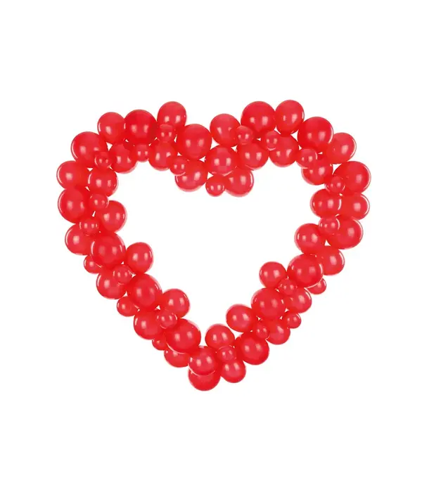 Ballonnenboog Hartvorm Rood (160cm)