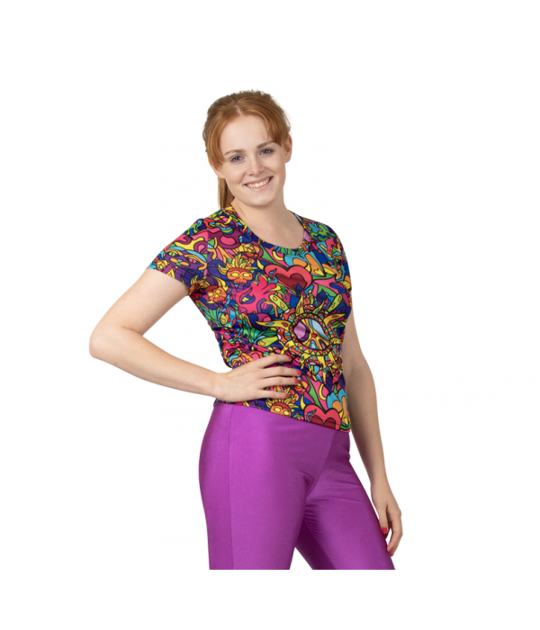 Hippie T-shirt Dames Colorful Dream