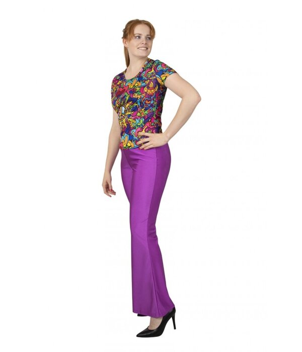 Hippie T-shirt Dames Colorful Dream