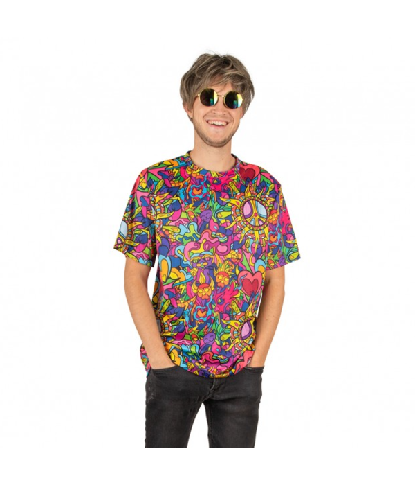Hippie T-shirt Heren Colorful Dreams