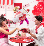 Hartvormige Servetten Rood/Goud (20st)