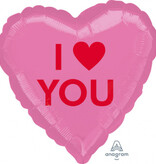 Roze Hart Ballon I Heart You