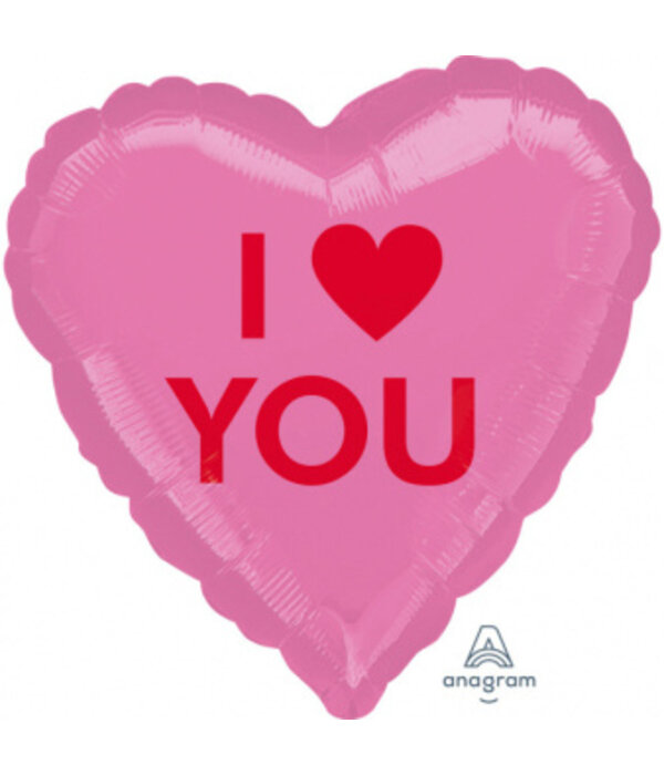 Roze Hart Ballon I Heart You