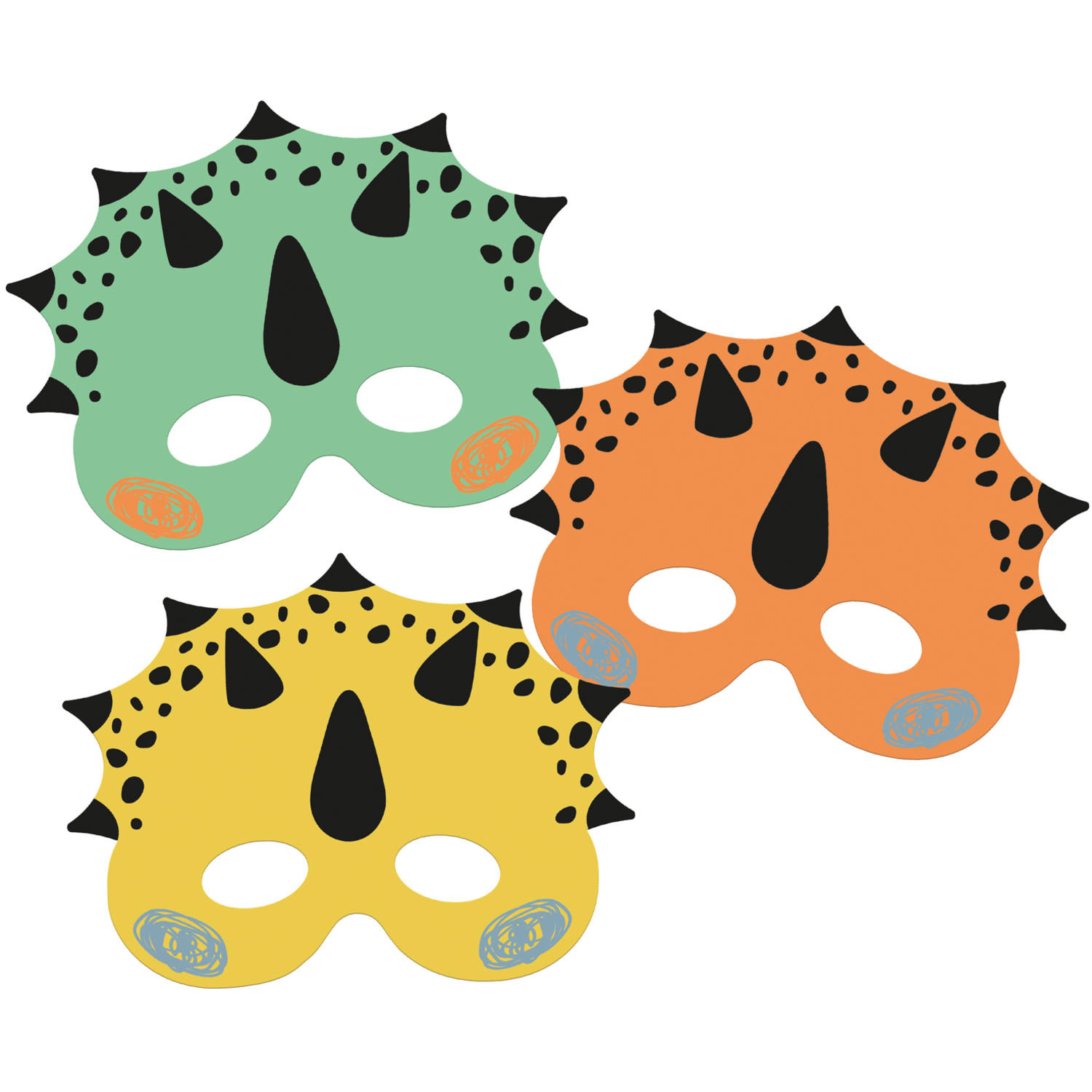 Dinosaurus Roars Maskers | 6 stuks