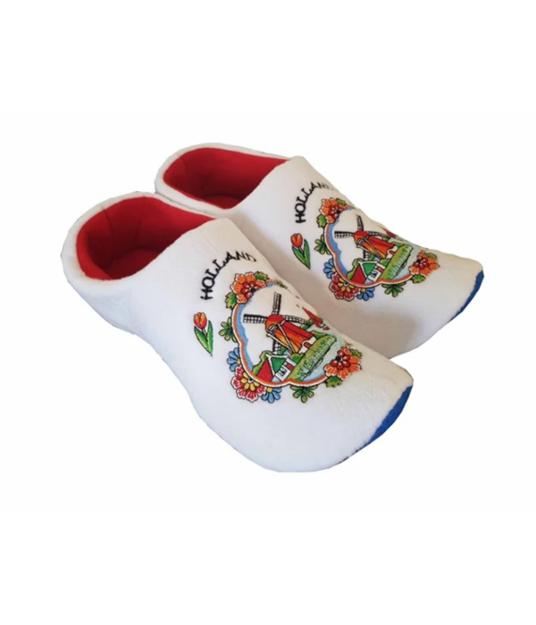 Witte Klompsloffen Holland Rode Tulp