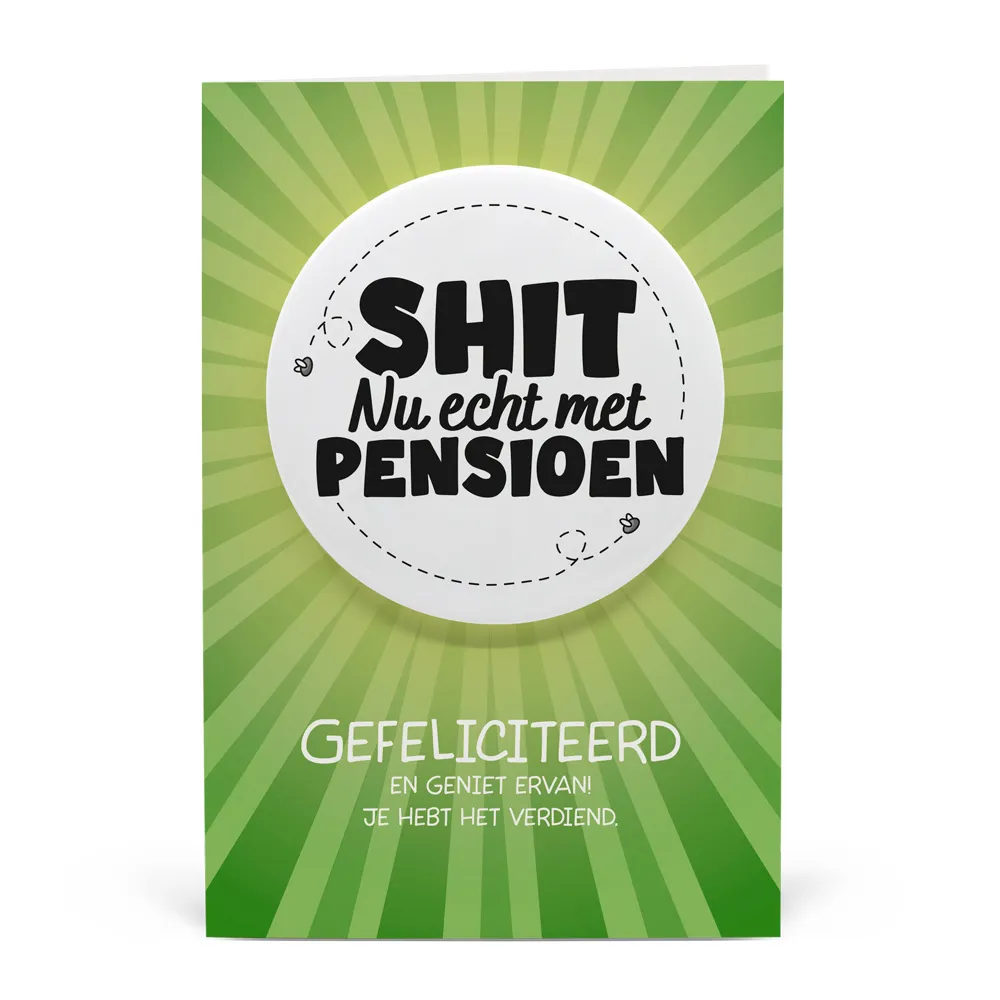 Giftcard Button Nu Echt Met Pensioen