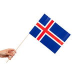 Zwaaivlaggetjes Ijsland 20x30cm (10st)